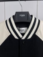 CELINE classic teddy jacket in textured woolテクスチ (2V39V896C-38NO） - 图片 3