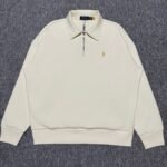 POLO RALPH LAUREN Logo-embroidered half-zip cotton sweatshirt（710961601-001）