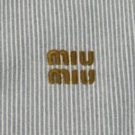 MIU MIU GWB149 Striped Chambray Jacket（GWB149-17NO-F0013-S-OOO） - 图片 3