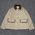Miu Miu quilted suede jacket with leather trim（ML1311-17OO-F0036-S-OOO）