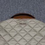 Miu Miu quilted suede jacket with leather trim（ML1311-17OO-F0036-S-OOO） - 图片 6