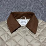 Miu Miu quilted suede jacket with leather trim（ML1311-17OO-F0036-S-OOO） - 图片 5