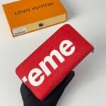 Louis Vuitton x Supreme Portefeuille Brazza Long Wallet in Red Epi Leather(M60017） - 图片 3