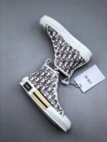 Dior B23 High Top Sneaker Dior Oblique Canvas "Clear" (3SH118YJP-H069) - 图片 9