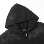 Balenciaga Eiffel Tower Paris Night Distressed Zipper Hoodie(744444TOVE51055） - 图片 4