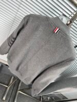 THOM BROW Navy Wool Cashmere Flannel Blouson Tonal 4-Bar Jacket  (MJO030A-06393-415） - 图片 14