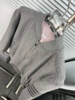 THOM BROW Navy Wool Cashmere Flannel Blouson Tonal 4-Bar Jacket  (MJO030A-06393-415） - 图片 13