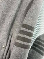 THOM BROW Navy Wool Cashmere Flannel Blouson Tonal 4-Bar Jacket  (MJO030A-06393-415） - 图片 15