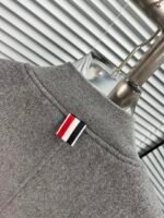 THOM BROW Navy Wool Cashmere Flannel Blouson Tonal 4-Bar Jacket  (MJO030A-06393-415） - 图片 18