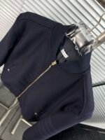 THOM BROW Navy Wool Cashmere Flannel Blouson Tonal 4-Bar Jacket  (MJO030A-06393-415） - 图片 4