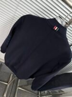 THOM BROW Navy Wool Cashmere Flannel Blouson Tonal 4-Bar Jacket  (MJO030A-06393-415） - 图片 6