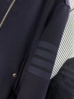 THOM BROW Navy Wool Cashmere Flannel Blouson Tonal 4-Bar Jacket  (MJO030A-06393-415） - 图片 10