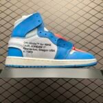 Off-White × Nike Air Jordan 1 High UNC "White/Dark Powder Blue"  (AQ0818-148) - 图片 2