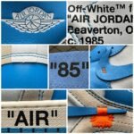 Off-White × Nike Air Jordan 1 High UNC "White/Dark Powder Blue"  (AQ0818-148) - 图片 8