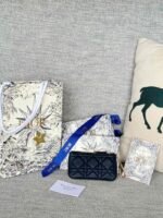 Dior Cannage Key Ring Coin Case Black（S5158UWHC-M900） - 图片 26