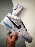 NIKE Air Force 1 '07 Low Tanabata Limited Edition Black, White, Blue Spray Paint（CW2288-111-2） - 图片 4