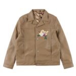 Louis Vuitton Men's LV Flower Embroidered Leather Jacket（1AFQO6）