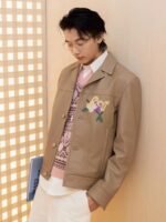 Louis Vuitton Men's LV Flower Embroidered Leather Jacket（1AFQO6） - 图片 10