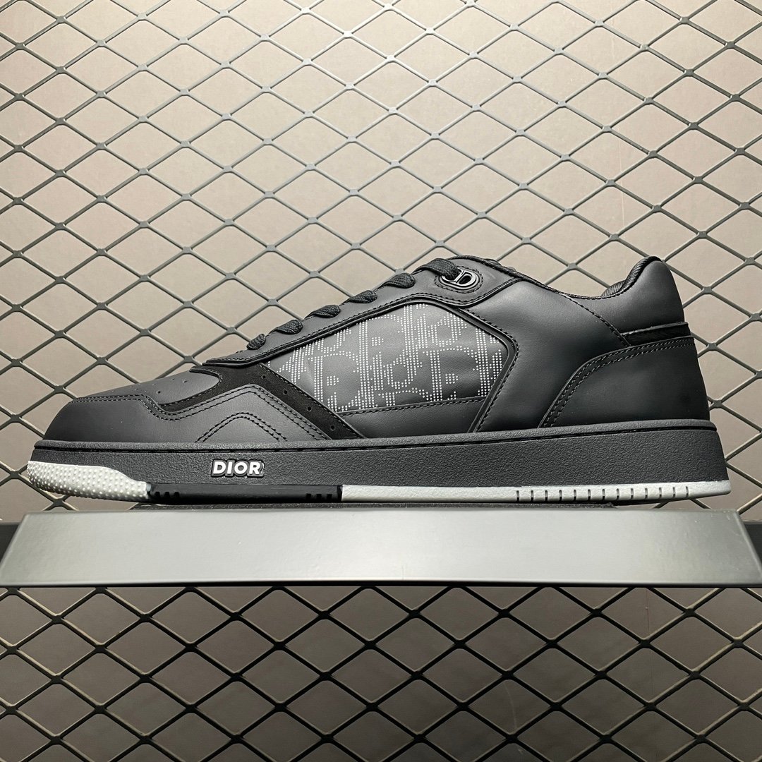 i1730222366-5164-6 Dior B27 Low Black Dior Oblique Galaxy Leather Grey(3SN272ZPR_H969) - 图片 1