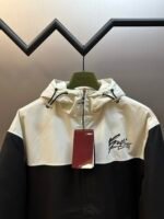 GUCCI Technical Cotton Canvas Hooded Jacket "Black/White"（787197-ZARAK-1043） - 图片 4