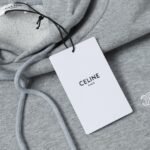 CELINE Triomphe hoodie in cotton and cashmere (2Y377450I-09ME） - 图片 11