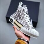 Dior B23 High Top Sneaker Dior Oblique Canvas "Clear" (3SH118YJP-H069)