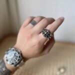 CHROME HEARTS クロムハーツ ダブルフローラルクロスリング（CH-JZ-275） - 图片 8