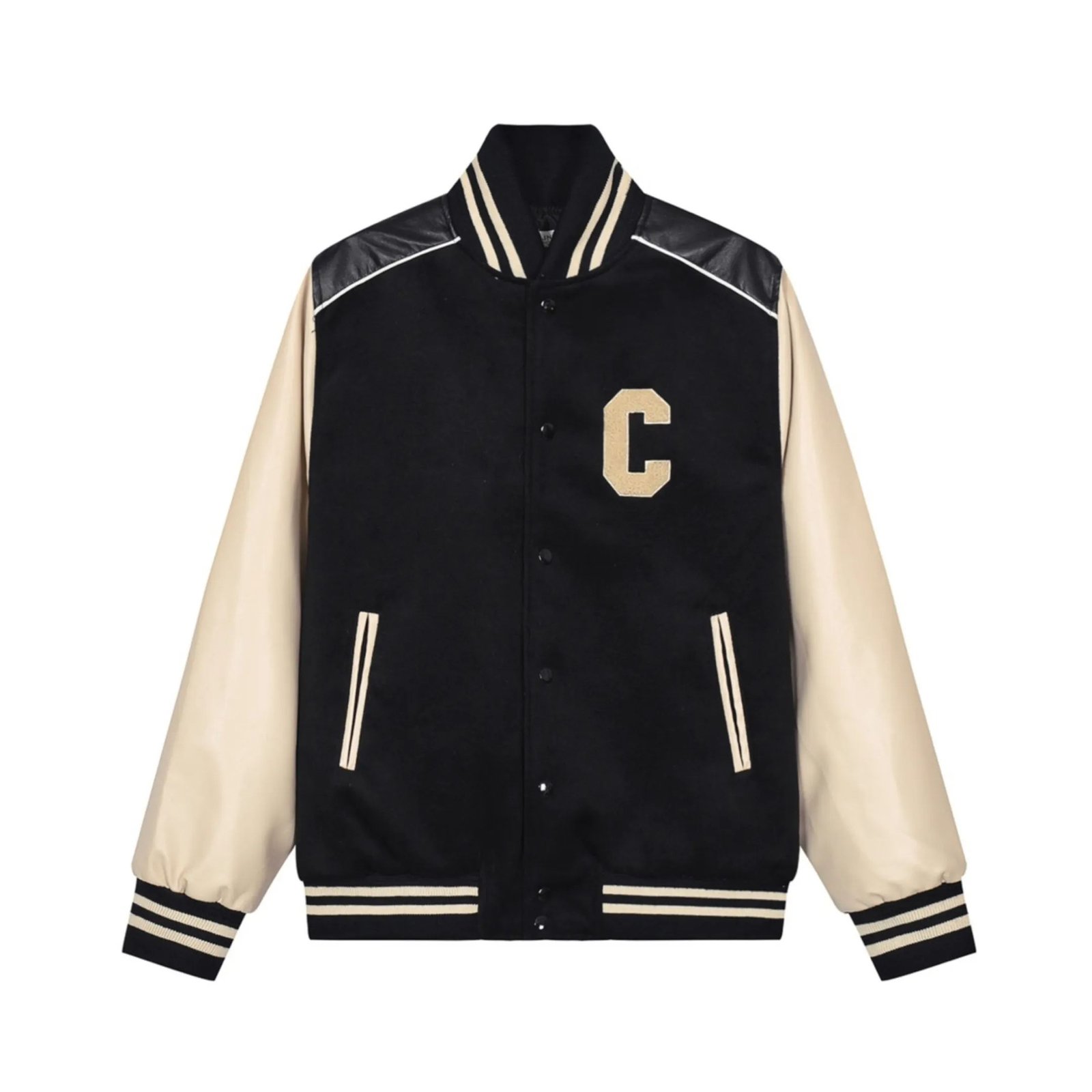 imageName1727160865760 CELINE Oversized Wool Varsity Jacket "Black"(2V56D896C-38NO) - 图片 1