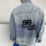 Balenciaga Inkjet Print Washed Jacket (783697THW254245-1） - 图片 12
