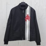 Chrome Hearts Cobra 3 Cemetery Cross Patch Nylon Racing Jacket "Black/White/Red" (CH-2024-1000） - 图片 2