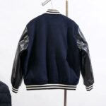 GUCCI Wool and leather varsity jacket, navy（794814-Z8BS9-4215） - 图片 2