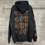 BALENCIAGA MENS Heavy Metal Logo Hoodie "Black" (739024TOVD81055） - 图片 2