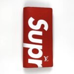 Louis Vuitton x Supreme Portefeuille Brazza Long Wallet in Red Epi Leather(M66540）