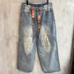 BALENCIAGA Men's George V Baggy Pants "Light Blue"（814161TNW655760）