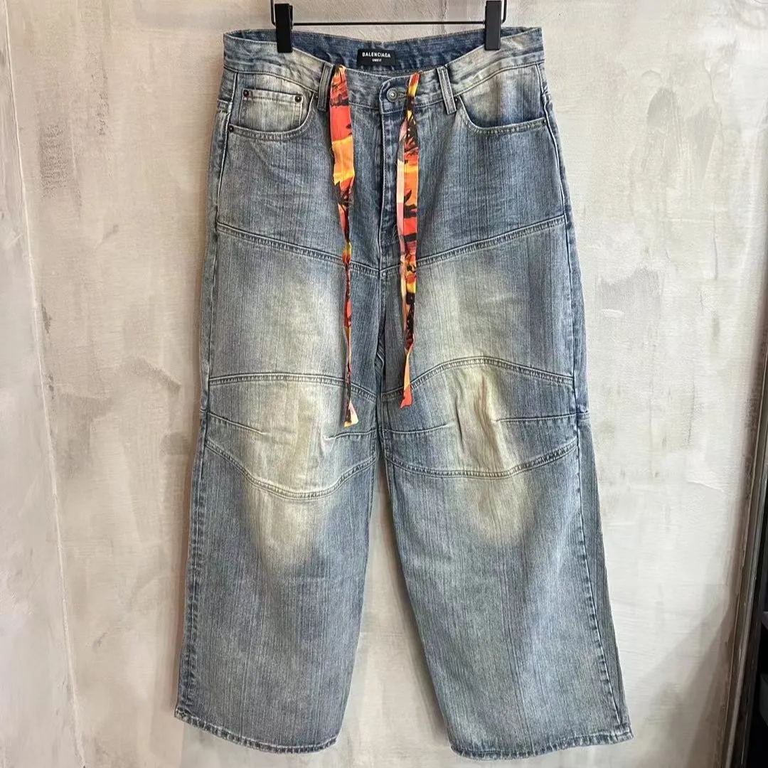 imageName1745468869802 BALENCIAGA Men's George V Baggy Pants "Light Blue"(814161TNW655760) - 图片 1