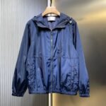 DIOR 21SS KENNY SCHARF nylon zip-up hooded jacket in navy（013C402H5149-C535）