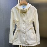 PRADA Ivory Technical Pongé Blouson Jacket（292255-16NA-白色-S-OOO）