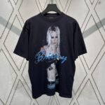 Balenciaga Britney Spears Series Oversized T-shirt in Faded Black /blue（850345TTVJ61041）