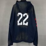 BALENCIAGA Embroidered Zip-up Hoodie Navy (720425-TNVK7-4100） - 图片 2