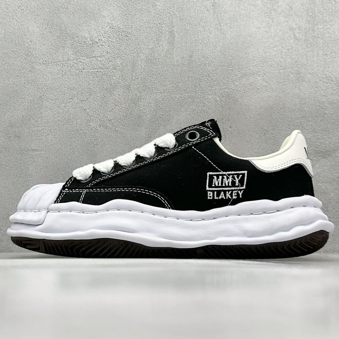 imageName1752735160497 Maison MIHARA YASUHIRO BLAKEY OG Sole Canvas Low-top Sneaker "Black" (A08FW7351) - 图片 1