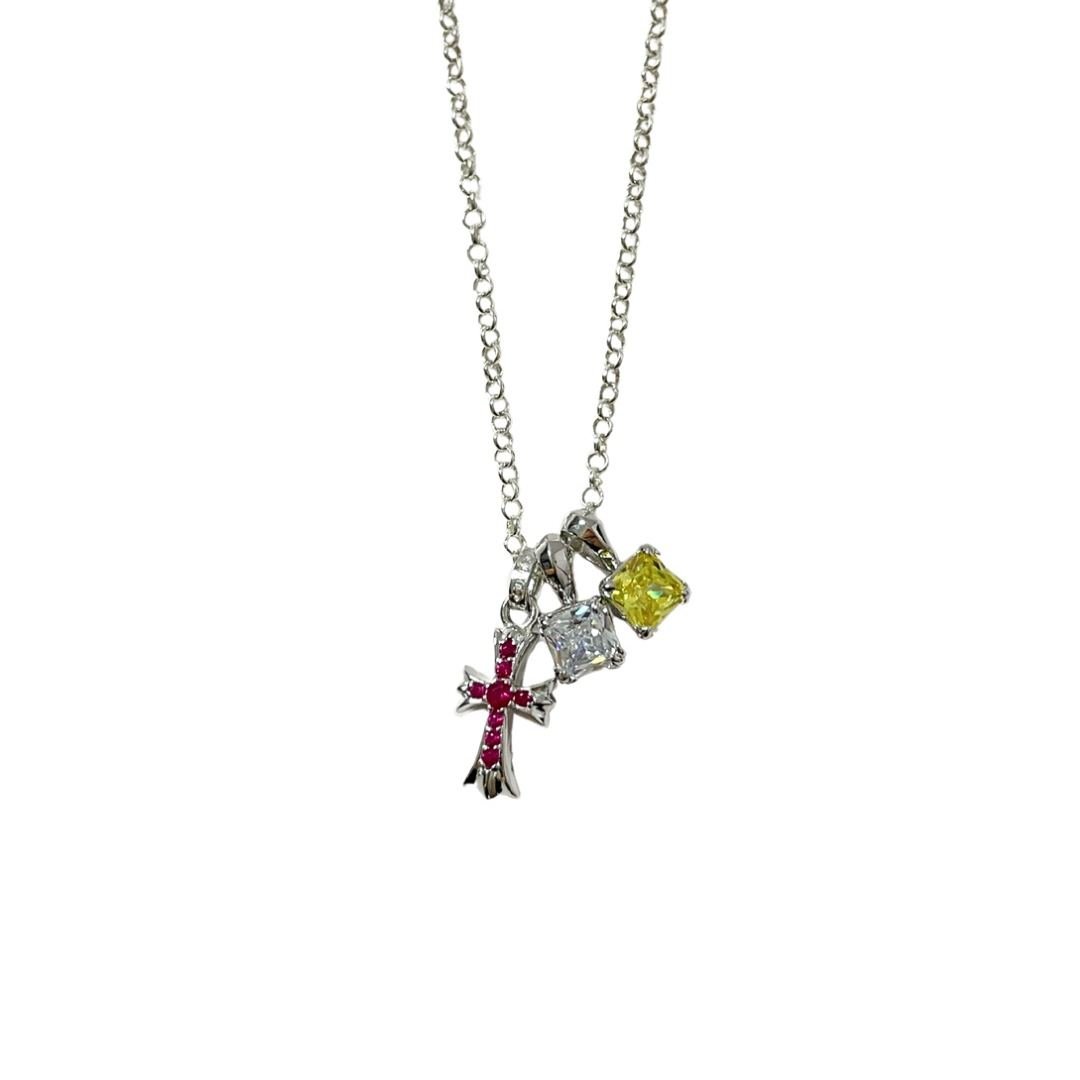 imageName1752899340051 Chrome Hearts Gold-plated sugar cube cross necklace(CHROME HEARTS 400) - 图片 1