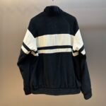 CELINE Men's Tracksuit Jacket in Velvet Jersey "Black/White"(RV0GB748Q-38AW） - 图片 2