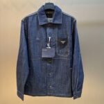 PRADA Denim Jacket Men's Dark Blue (GEB256-14PW-S-OOO-F0008）