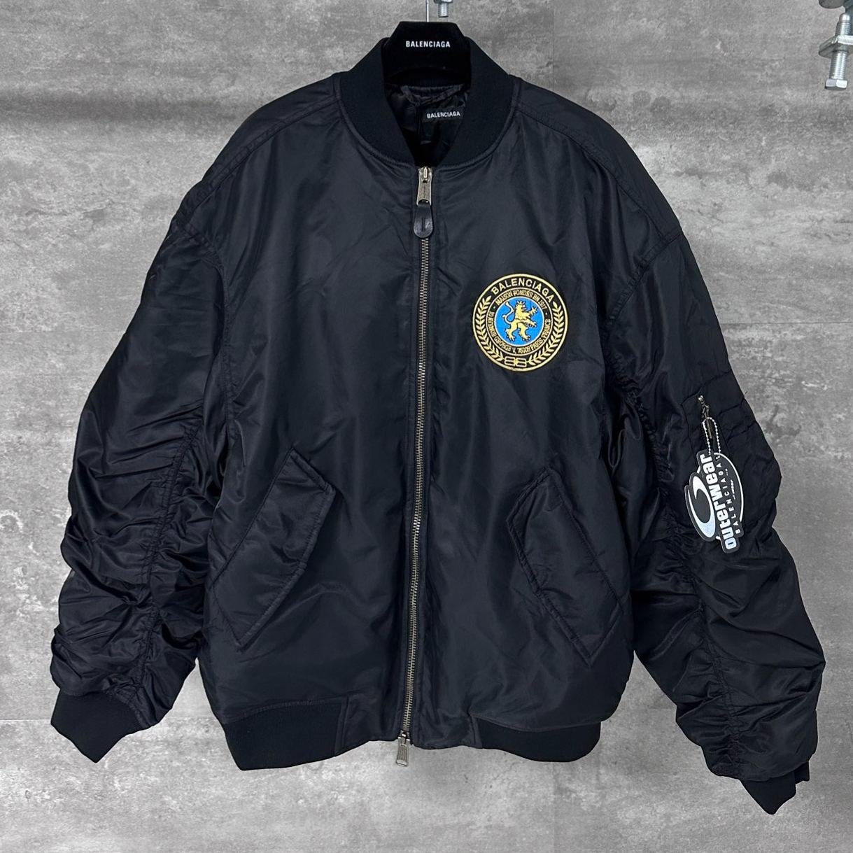 imageName1753851048483 Balenciaga Bomber Jacket Large Fit in Dark Purple (839122TOO045441) - 图片 1
