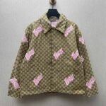 GUCCI embroidered canvas and linen blend jacket（834304-ZAM7G-2580）