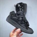 Lanvin Curb Sneakers 'Black Glitter Spray'（FM-SKRK11-GRIP-A231010）