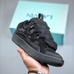 Lanvin Curb Sneakers 'Black Glitter Spray'（FM-SKRK11-GRIP-A231010） - 图片 2