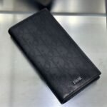 Dior Vertical Long Wallet Black Dior Oblique Galaxy（2ESBC002VPD-H03E）