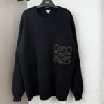 LOEWE Men's Black Anagram Pocket Knit Sweater (H526Y14KDM-1100）