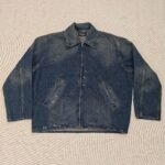 BALENCIAGA Men's Zip-up Denim Jacket in Blue (831691TSW714011）